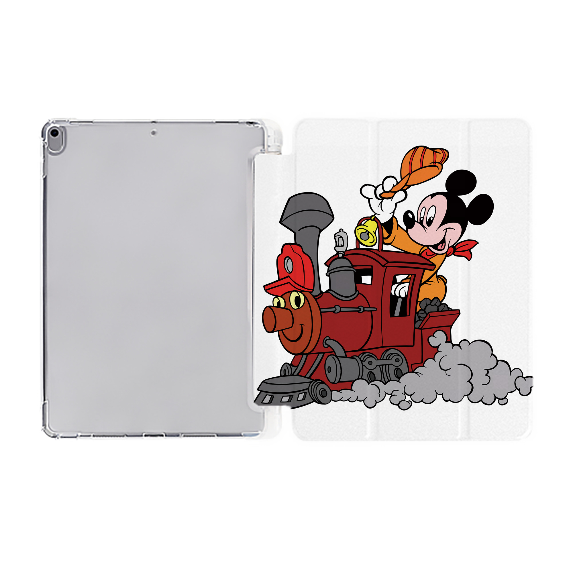 （画像用） ミッキーマウス Mickey Mouse IPad ケース ペン収納付き 三つ折りスタンド PUレザー×シリコン 対応機種9.5/10.5/10.9インチ